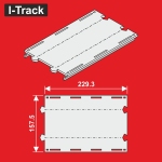 Hacker-Model HCTMC24229D - H0 - Gerade Segment, 2-gleisig für Märklin C, 157,5 x 229,3 mm (6 Stück)